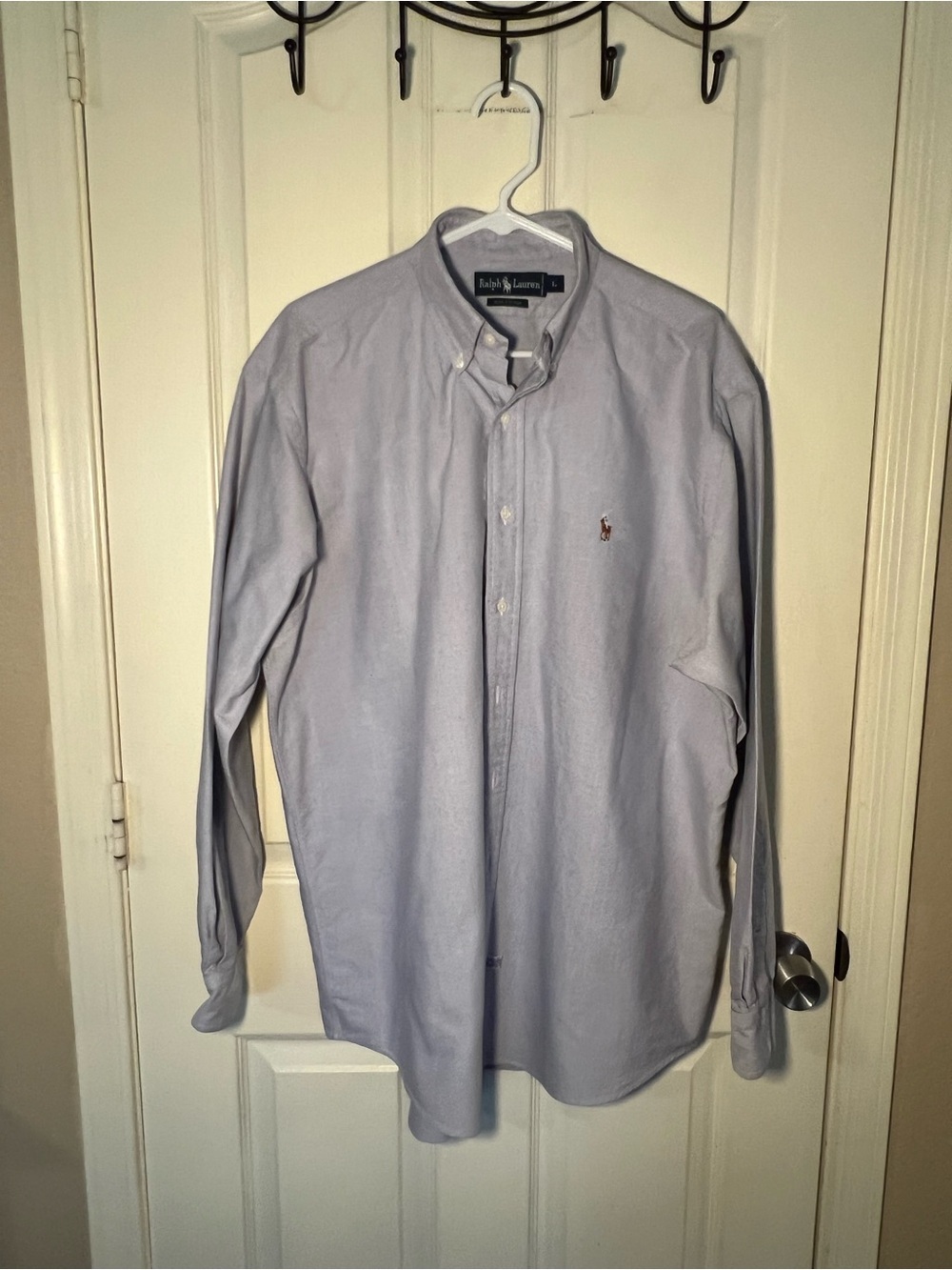 Ralph Lauren Men’s Large Periwinkle Oxford Button Down Shirt Pony Logo